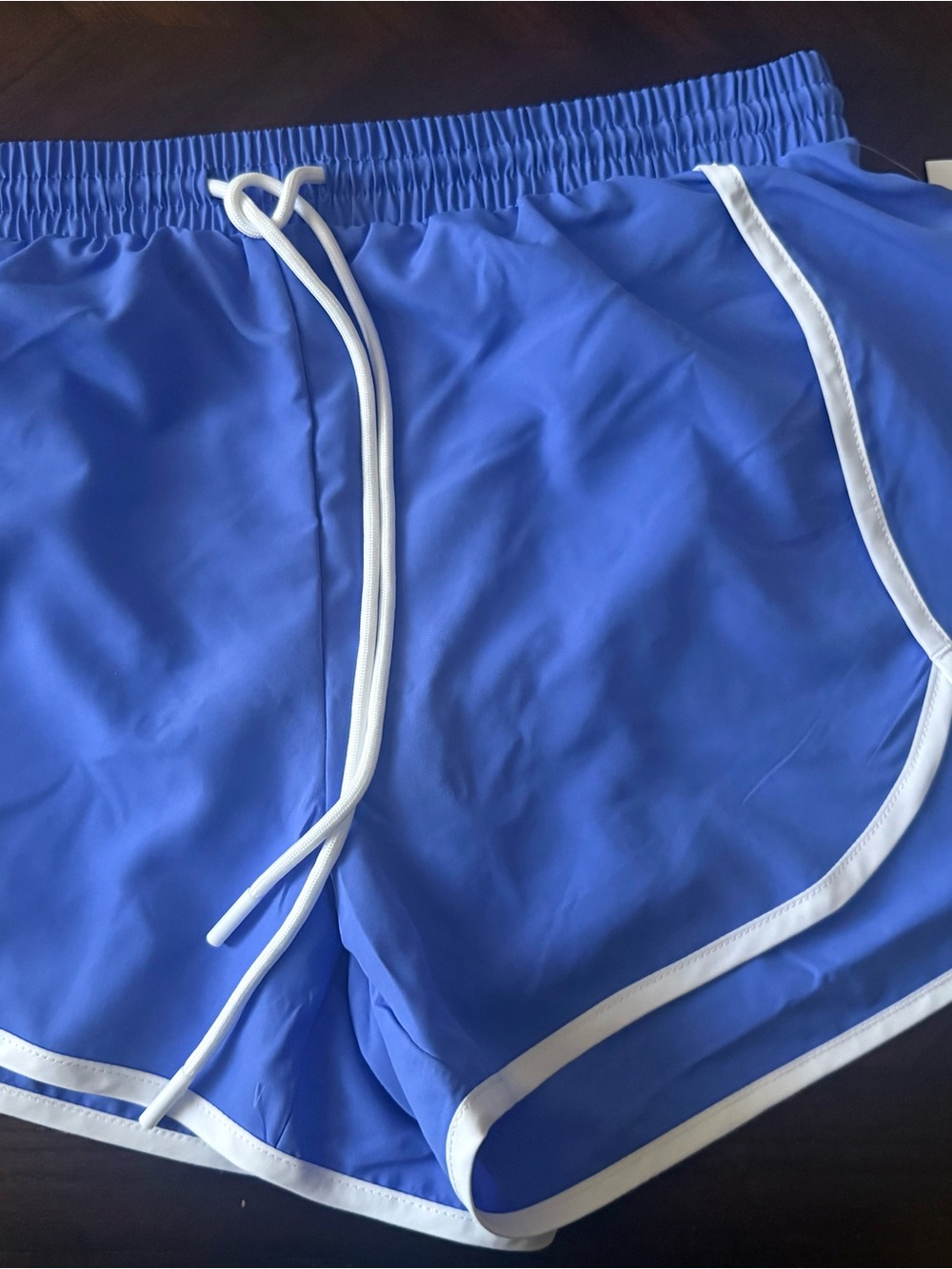 Athletic Works Blue Women's Athletic Shorts with White Trim